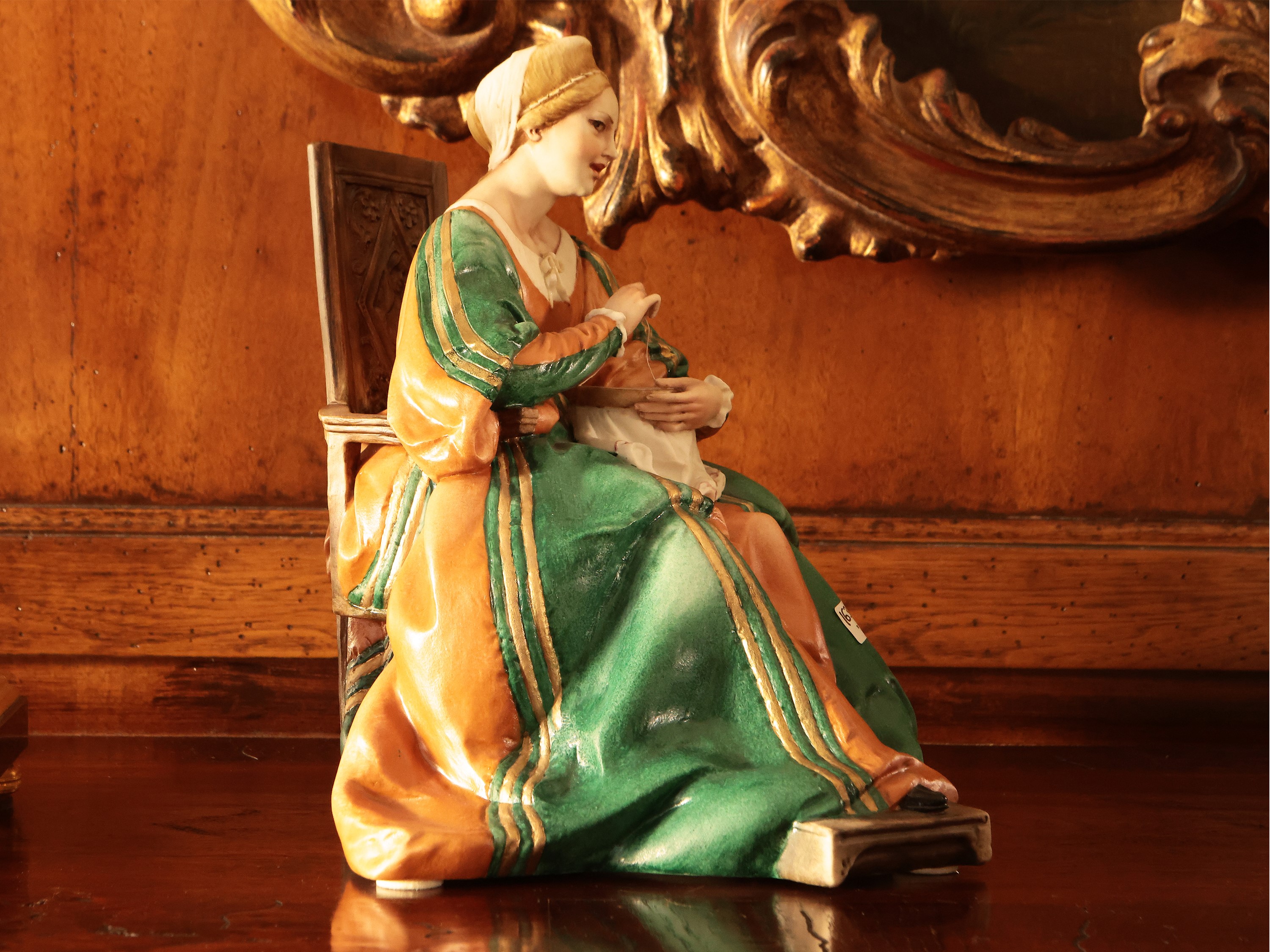 Gruppo in ceramica policroma