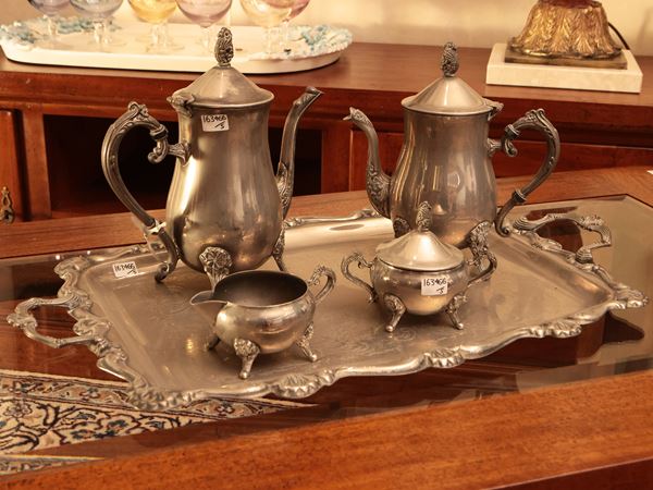 Servizio da tè e caffè in peltro