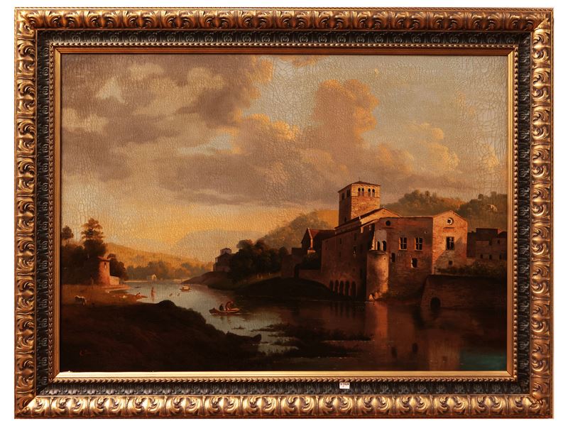 Paesaggio Lacustre con Convento