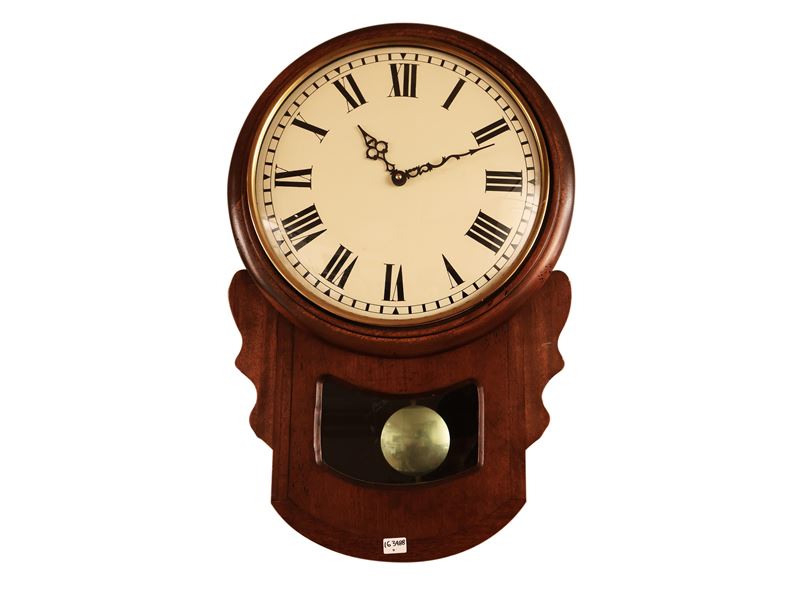 Orologio a muro a pendolo, satinwood, dimensioni 56×34×13 cm