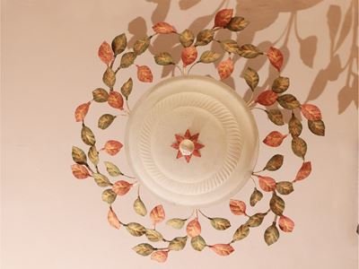 Plafoniera in Vetro e Metallo Laccato