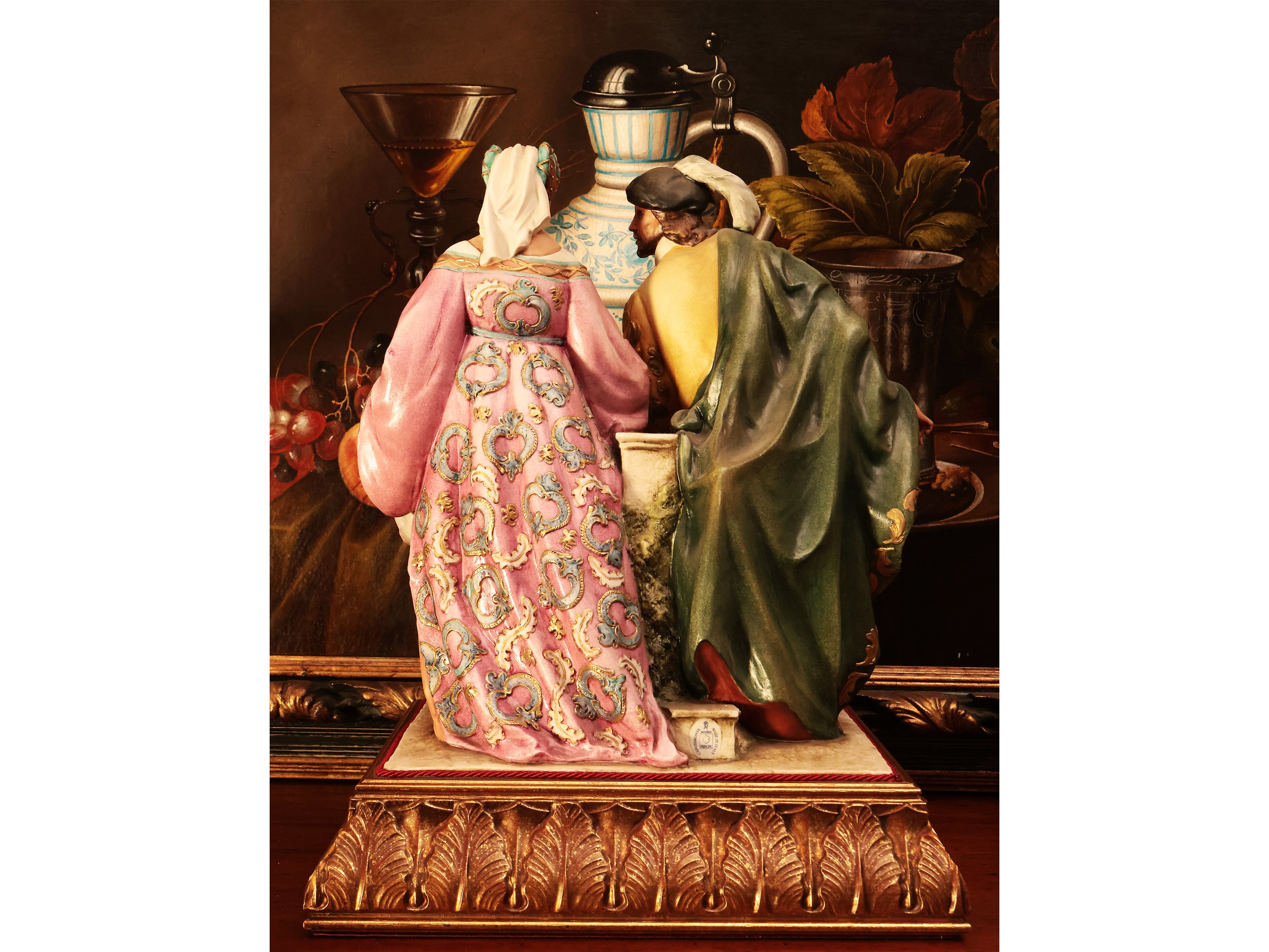 Gruppo in biscuit policromo, Capodimonte