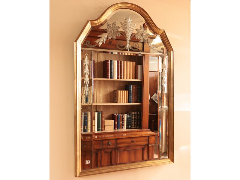 Specchiera con Cornice in Legno Dorato