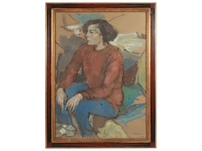 Enzo Faraoni - Giovane Donna Seduta 1985