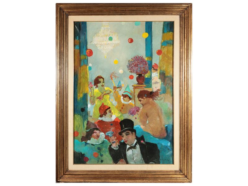 Renato Natali - Mascherata, Scena di Maschere Veglione