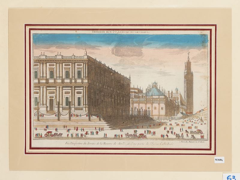Vue Perspective Du Derriere De la Bouvre De Seville, Et D'une Partie De L'eglise Cathedrale (1770...