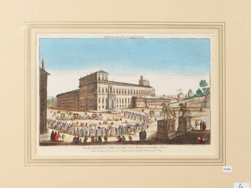 Vue Du Quirinal Ou Palais De Pape Sur le Montagne Cavallo À Rome
