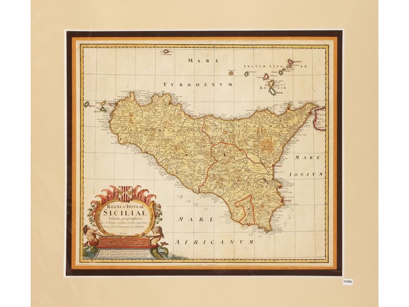 Regni & Insulae Siciliae Tabula Geographica 1747