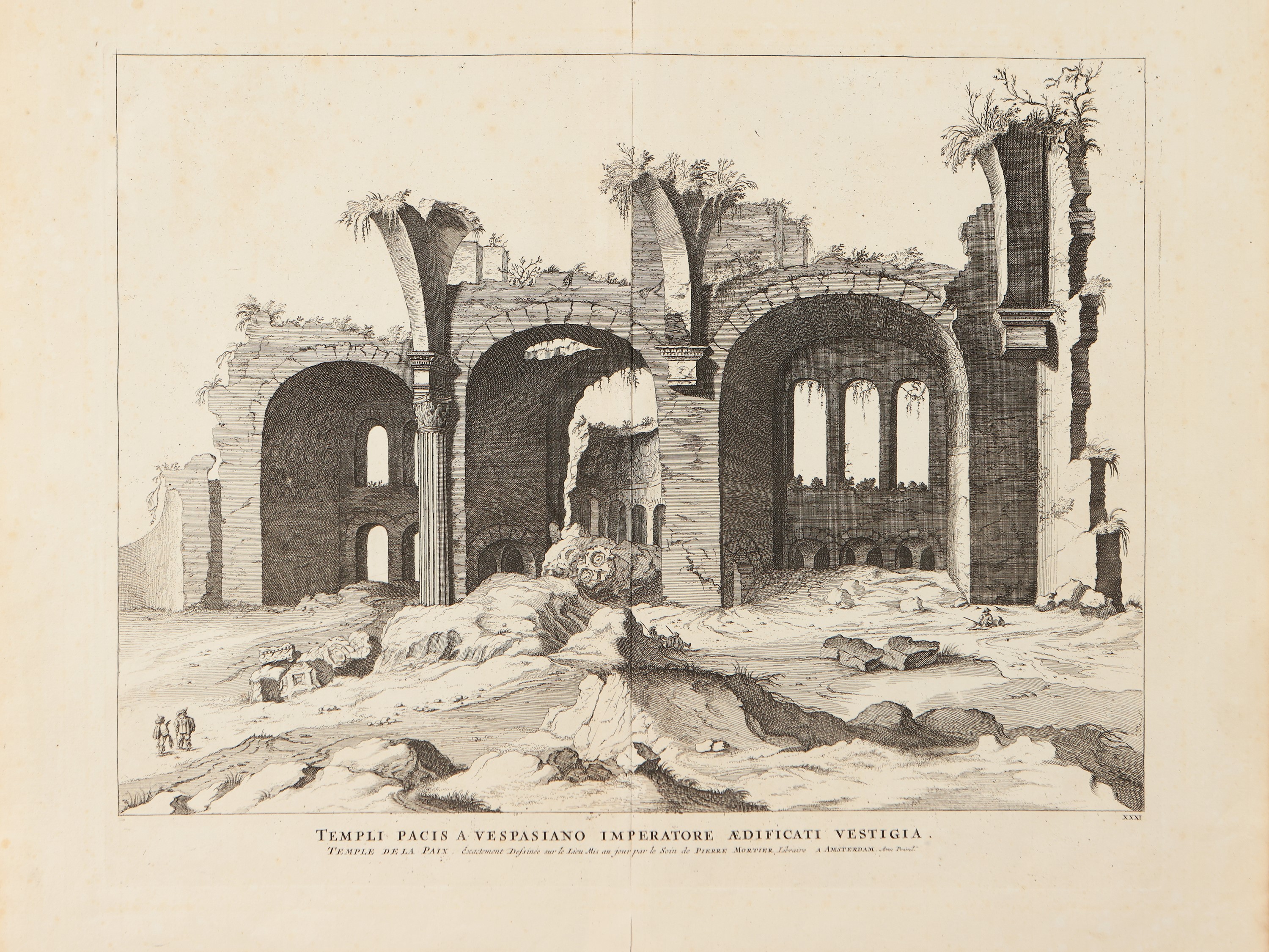 Amphitheatri Castrensis Rudera - Templi Pacis a Vespasiano Imperatore Aedificati Vestigia (1704)