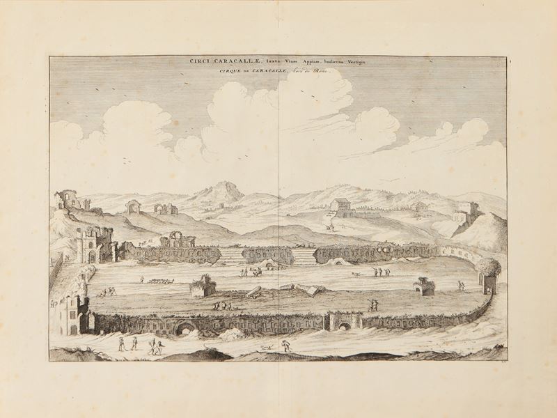 Joan Blaeu - Circi Caracallae, Iuxta Viam Appiam, Hodierna Vestigia (1663)