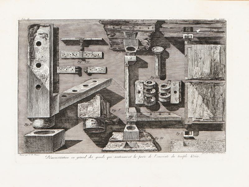 Giovanni Battista Piranesi - Démonstration En Grand Des Gonds Qui Soutenaient la Porte L'enceinte...