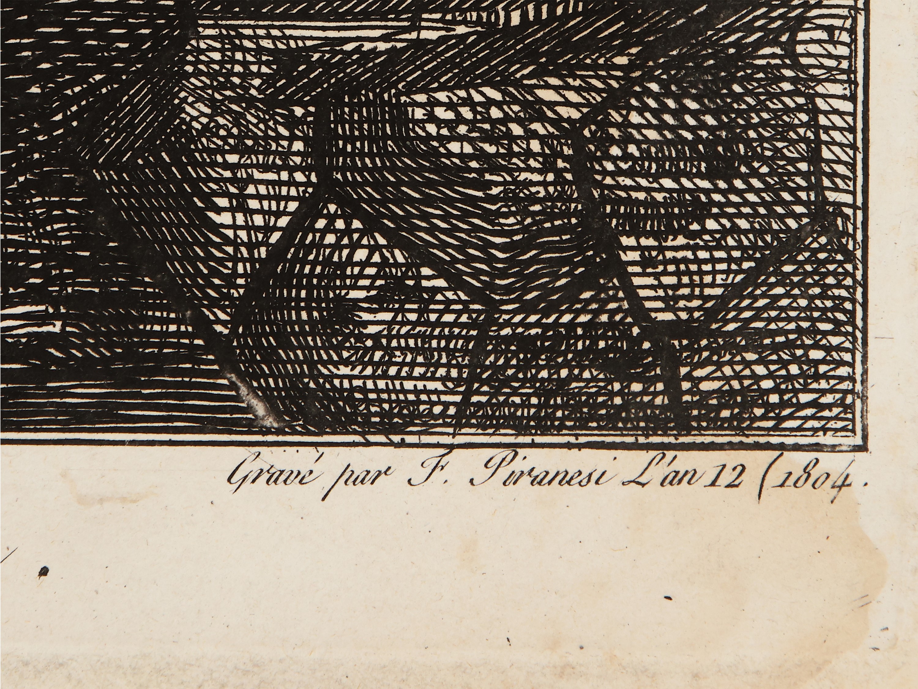 Plan et Elévation de la 2e. Taverne à droite avec ses fourneaux, dans la Ville de Pompeia