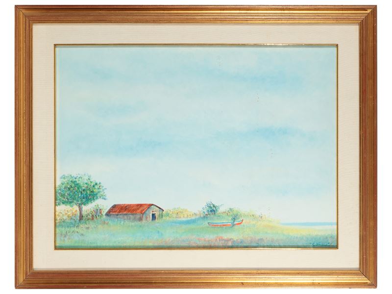 Giovanni Omiccioli - Paesaggio con Barca