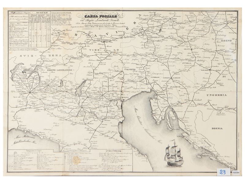 Carta Postale del Regno Lombardo-veneto (1827)