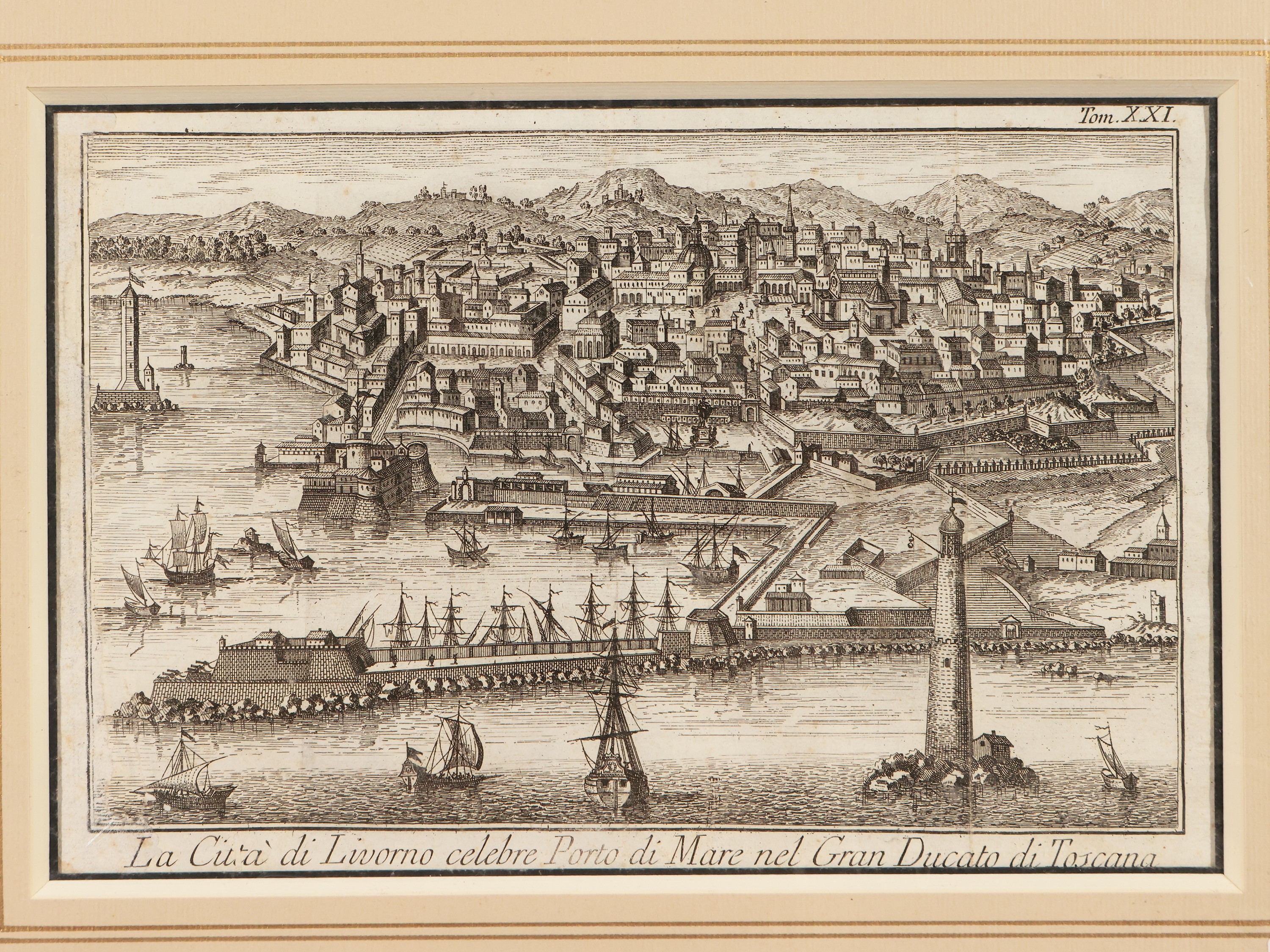 La città di Livorno celebre Porto di Mare nel Gran Ducato di Toscana (1740)