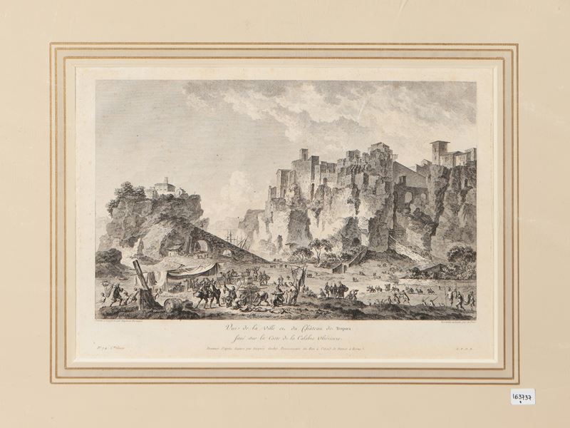 Jean Claude Richard De Saint-non - Vue De la Ville Et Du Chateau De Tropoea