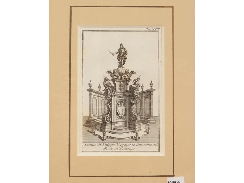 Thomas Salmon - Statua di Filippo V Presso le Due Porte del Mare in Palermo