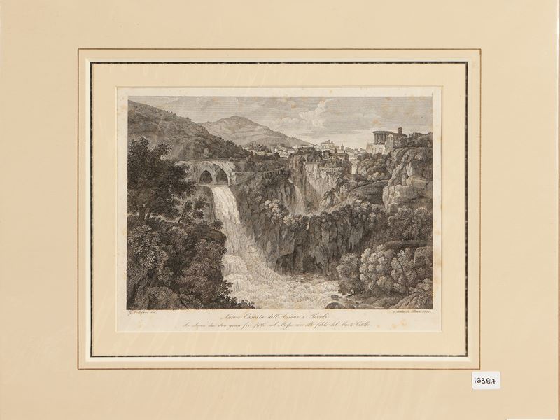 Gaetano Cottafavi - Nuova Cascata Dell'aniene a Tivoli (1835)