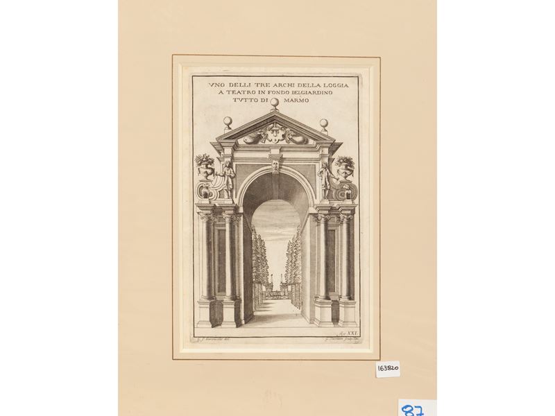Uno Delli Tre Archi della Loggia a Teatro in Fondo del Giardino Tutto di Marmo (1674)