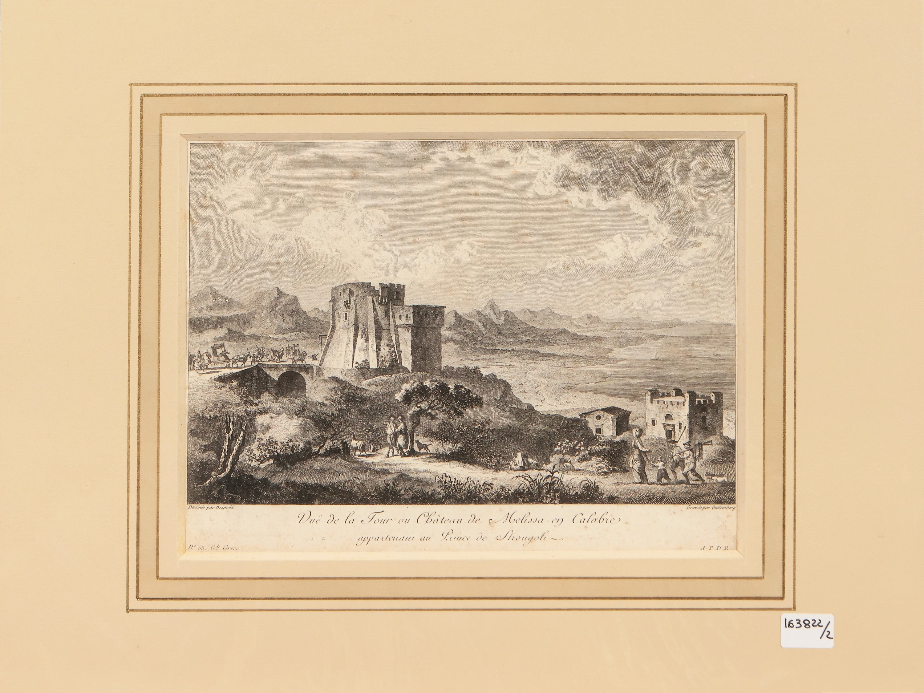 Vue prise à l'extrémité du Capo delle Colonne - Vue de la Tour de Milissa en Calabre