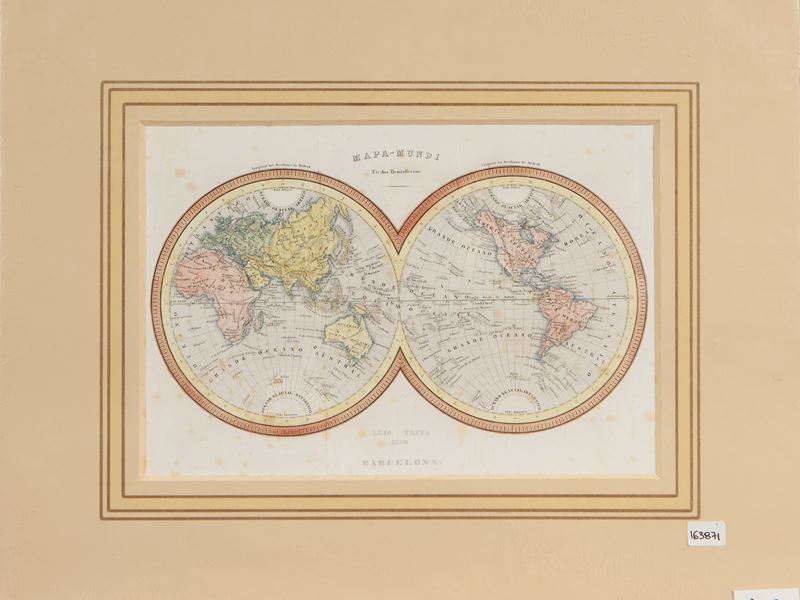 Mapa-mundi En Dos Hemisferios