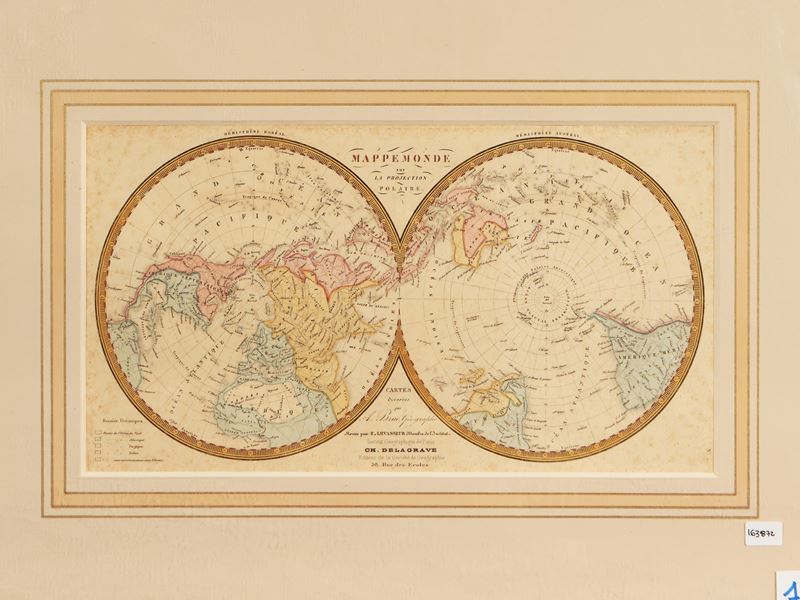 Mappemonde Sur la Projection Polaire