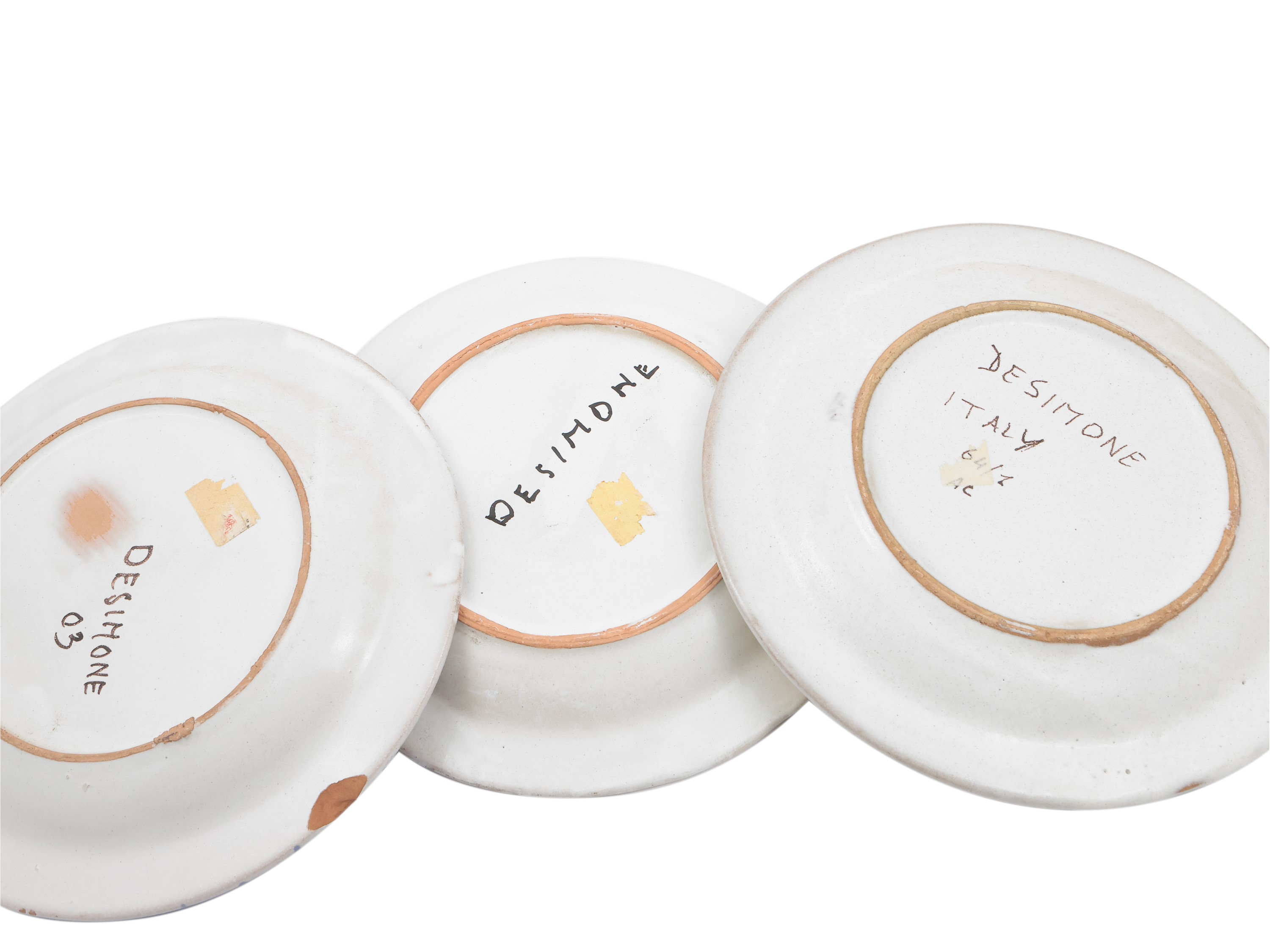 Tre Piatti in Ceramica Smaltata, De Simone