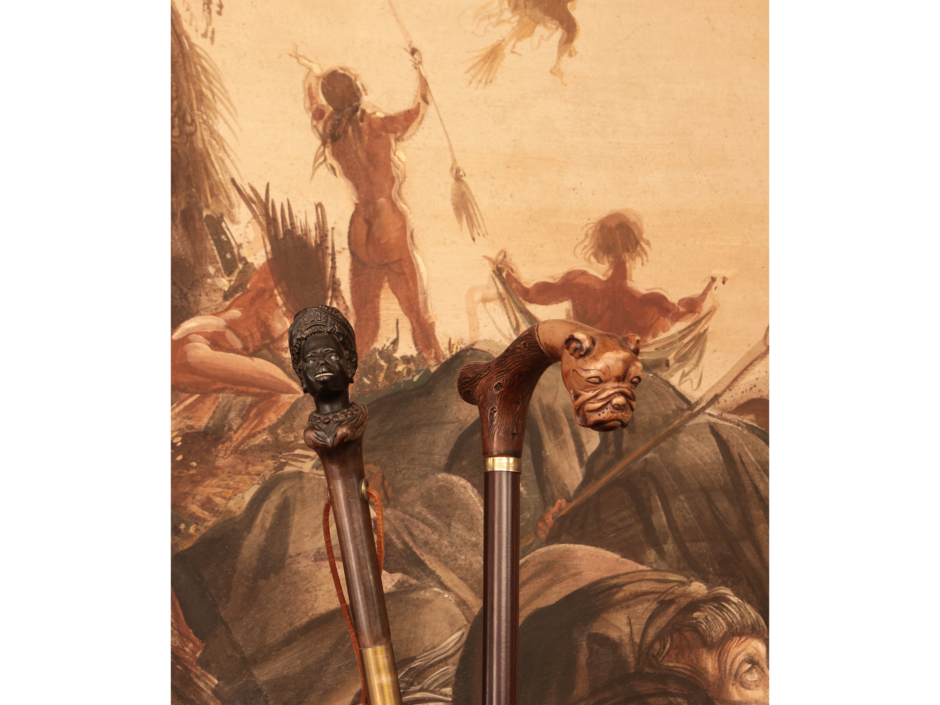 Collezione di sedici bastoni da passeggio