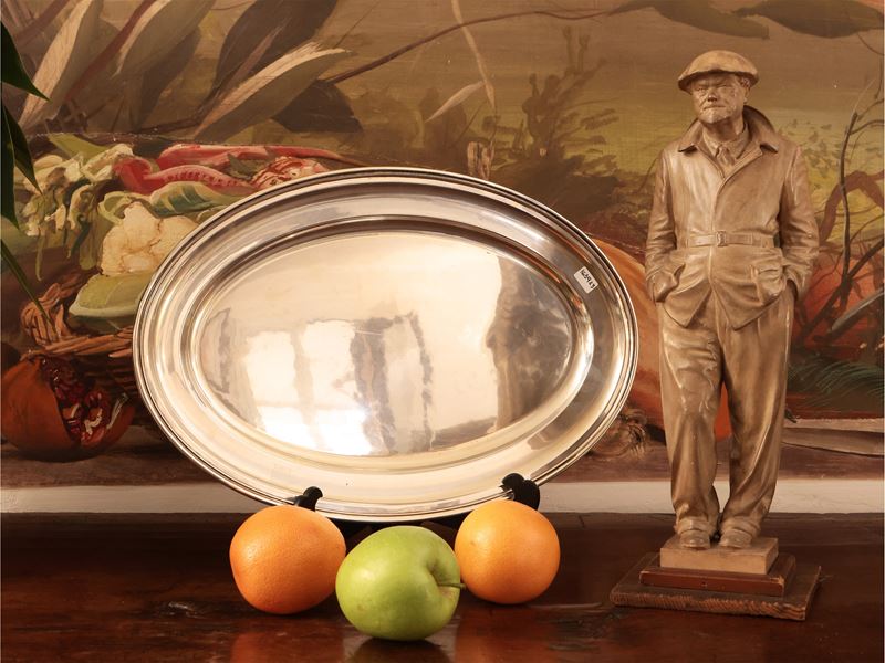 Vassoio ovale da portata in argento