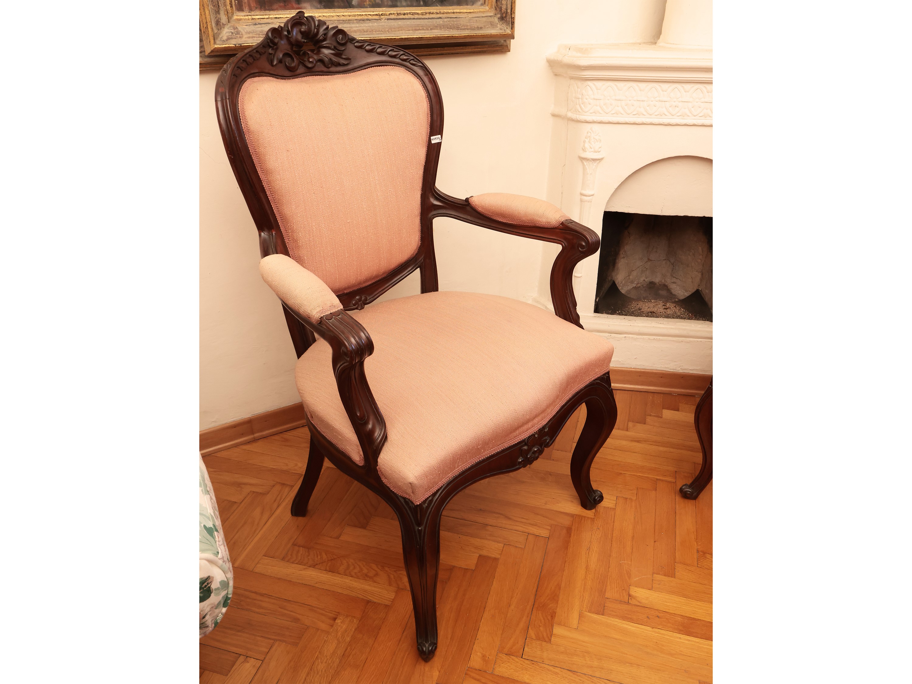 Coppia di poltroncine in noce