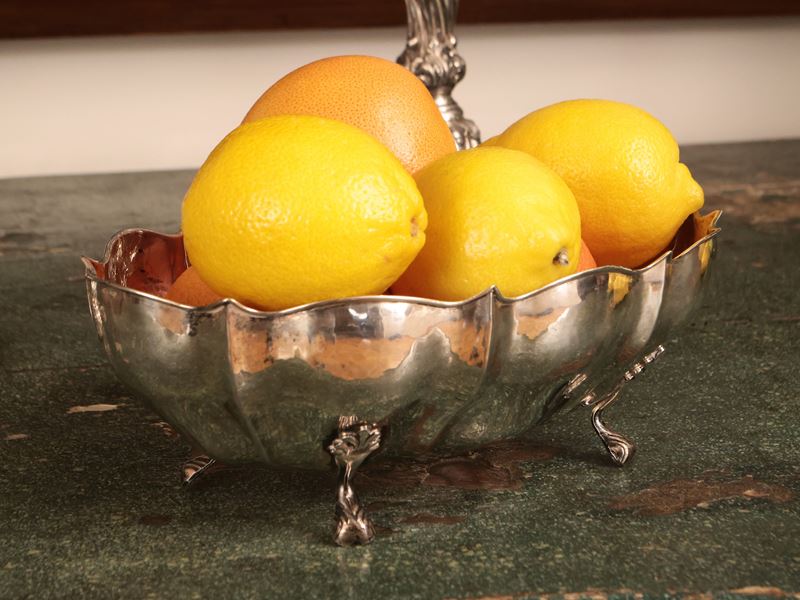 Cestino centrotavola in argento