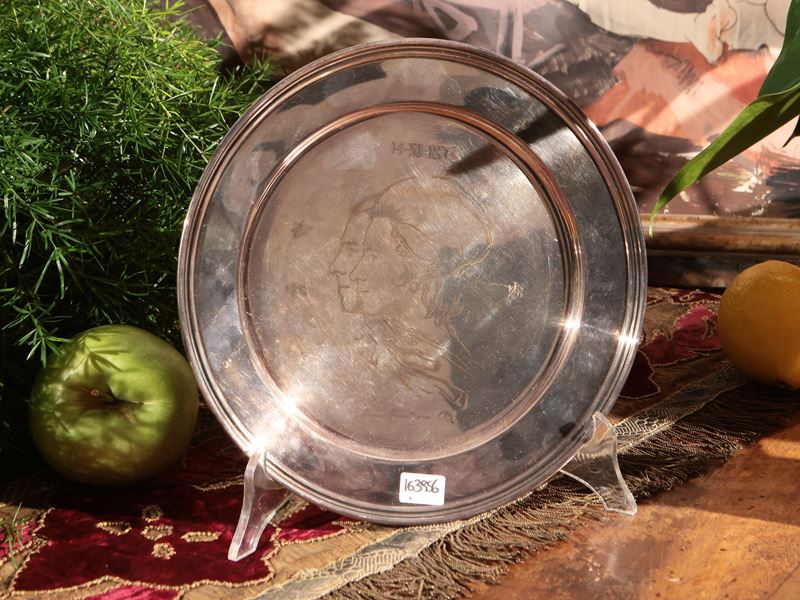 Piatto commemorativo in argento, 1973