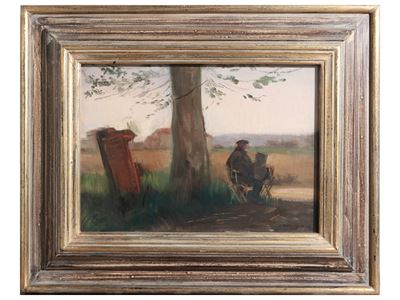 Ritratto di Pierto Annigoni al Cavalletto