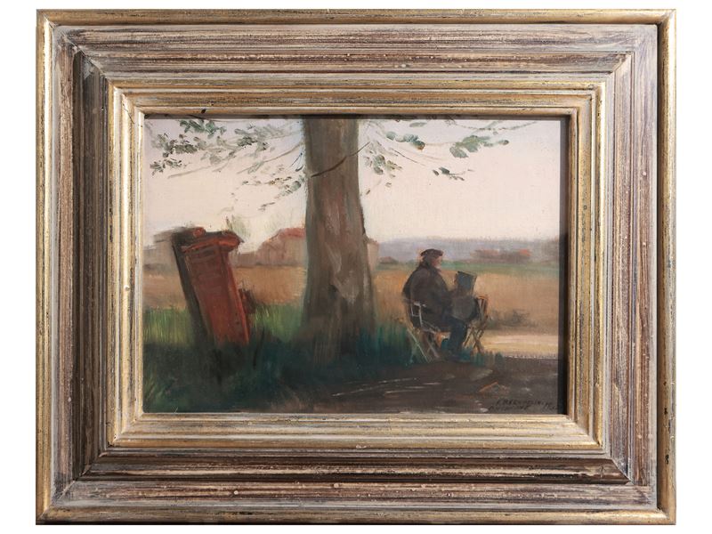 Fernando Bernardini - Ritratto di Pierto Annigoni al Cavalletto