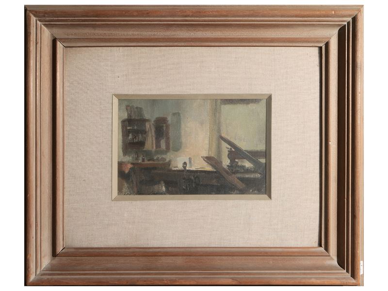 Romano Stefanelli - Interno dello Studio di Annigoni 1962