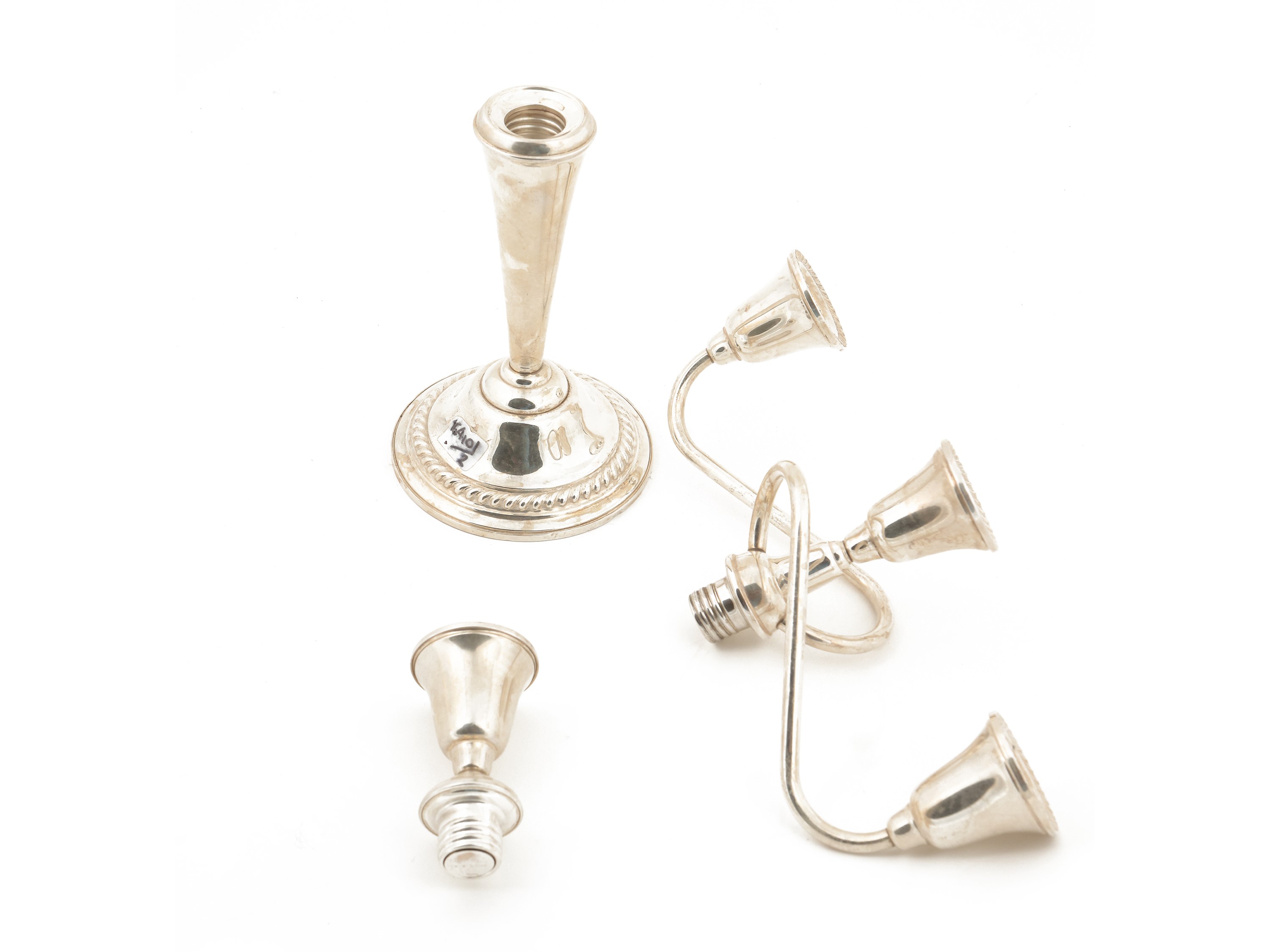 Coppia di candelabri in argento sterling