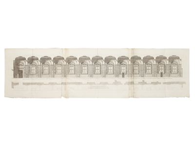 Spaccato per il Longo del Secondo Piano della Loggia nel Cortile del Palazzo Vaticano