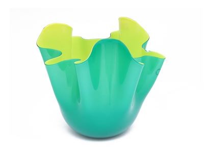 Venini, Vaso a fazzoletto in vetro soffiato, Murano, 1999