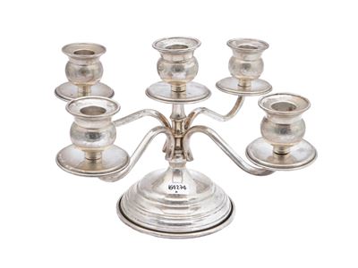 Candelabro in argento sterling 925, h cm 19