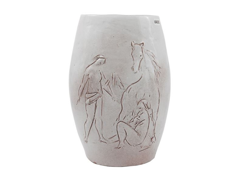 Vasco Nasorri - Grande Vaso in Terracotta Smaltata