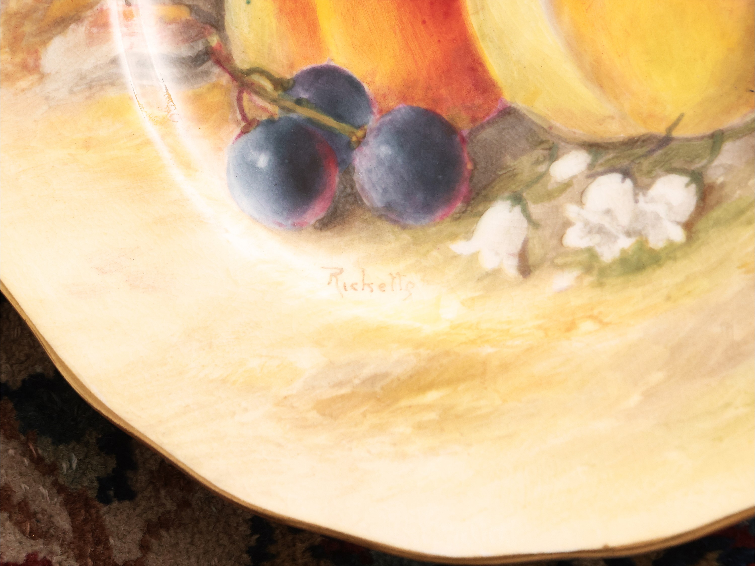 Dieci tazzine d'epoca in porcellana da collezione