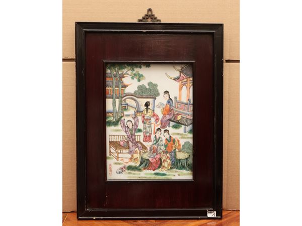 Pair of porcelain plaques