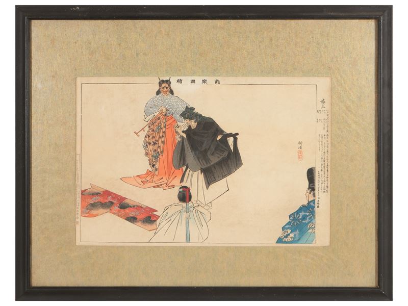 Kogyo Tsukioka - Due rappresentazioni No, serie Immagini di rappresentazioni No