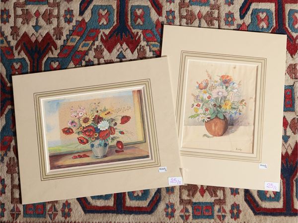 Fiori  (Fine XIX-inizio del XX secolo)  - Asta Stampe da regalo - Maison Bibelot - Casa d'Aste Firenze - Milano