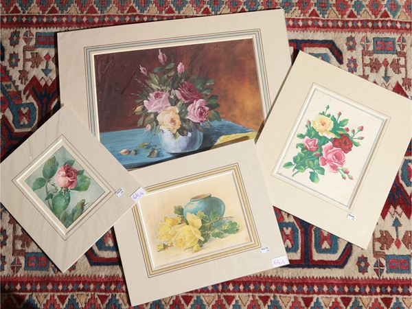 Rose  (XIX/XX secolo)  - Asta Stampe da regalo - Maison Bibelot - Casa d'Aste Firenze - Milano