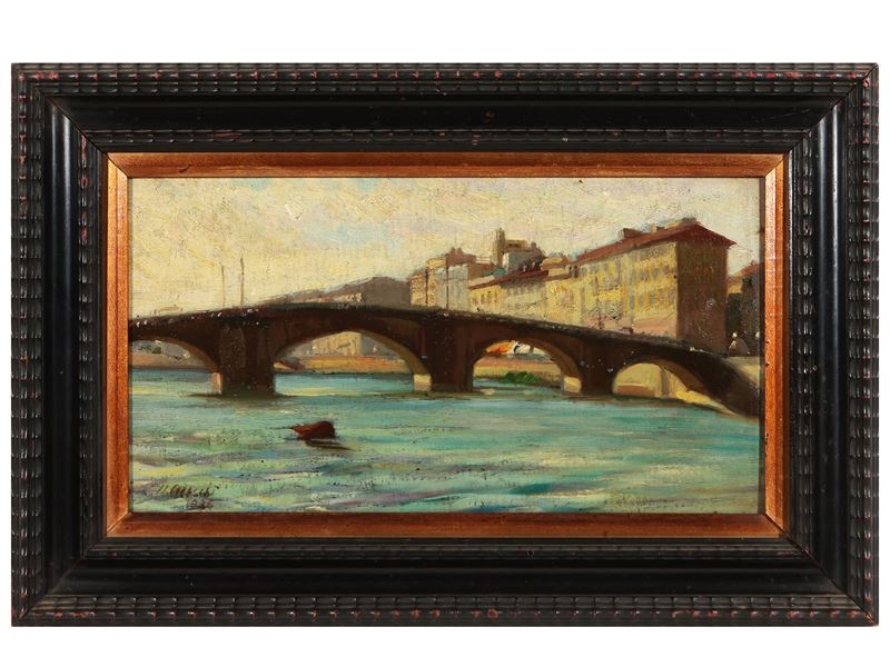 Arturo Checchi - Ponte alla Carraia 1936
