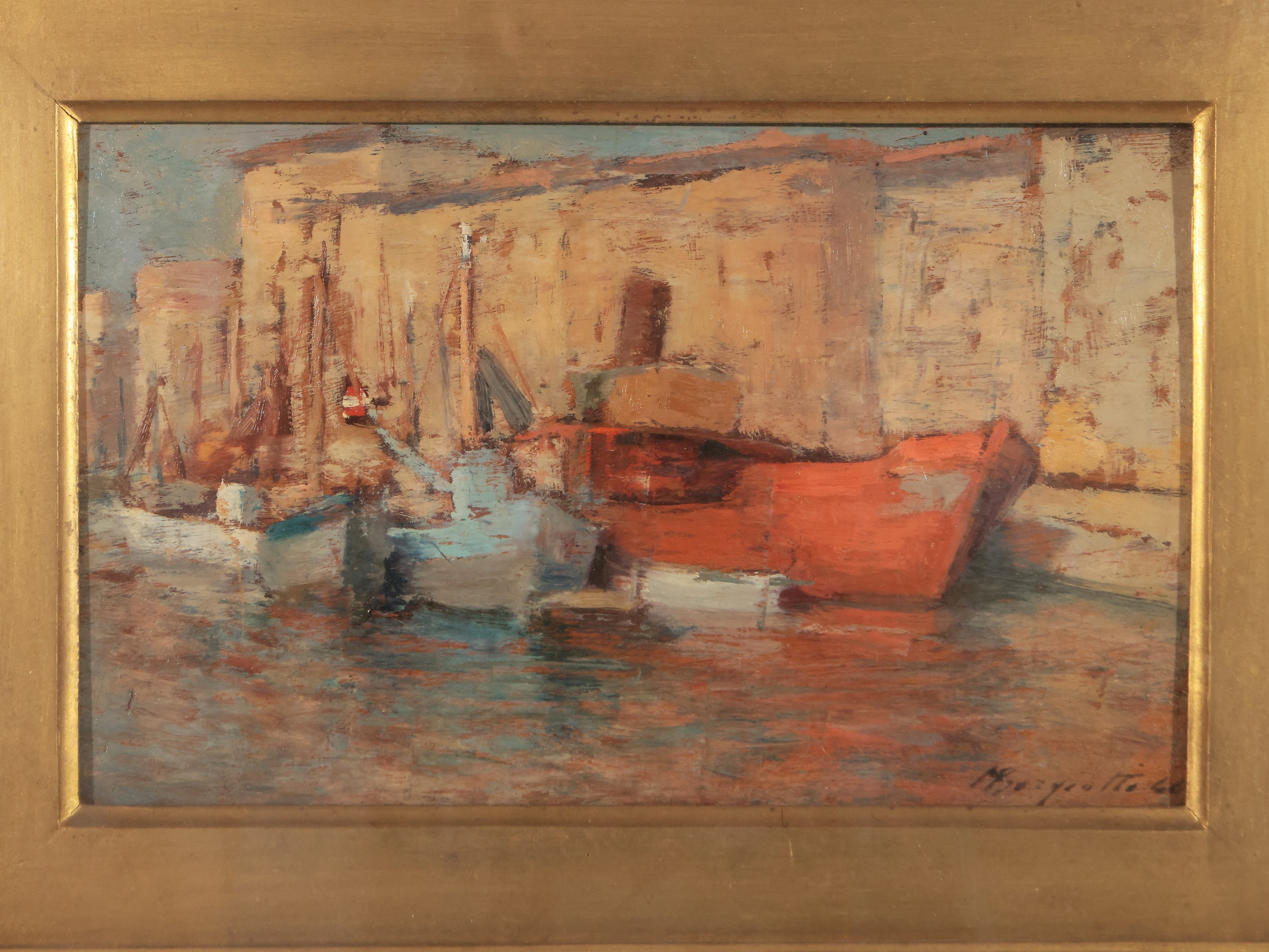 Mario Borgiotti - Veduta del Porto di Livorno 1960