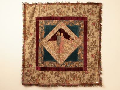 Pannello Decorativo in Patchwork di Tessuti