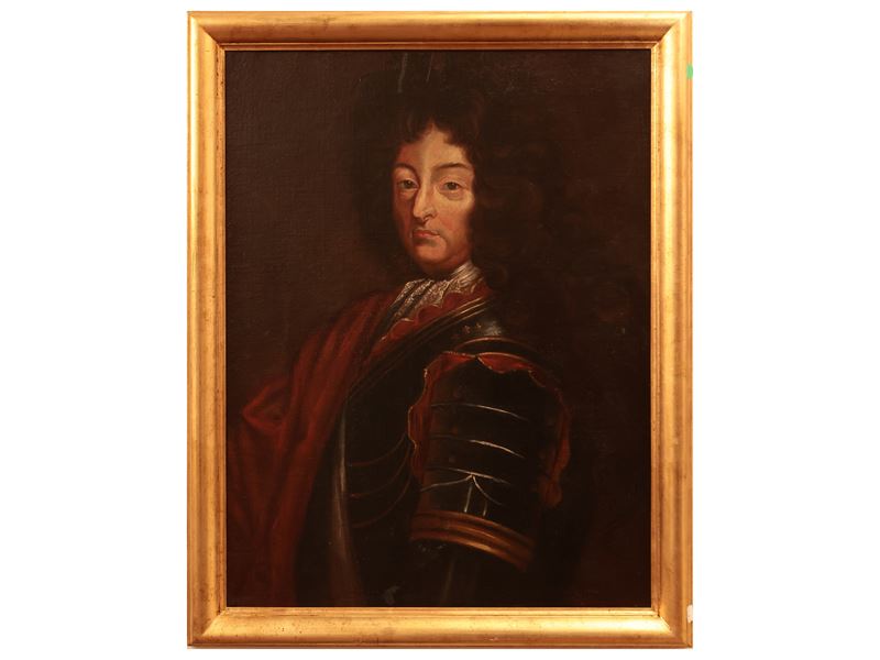 Scuola Francese del XVIII/XIX Secolo - Ritratto di Luigi XIV in Armatura