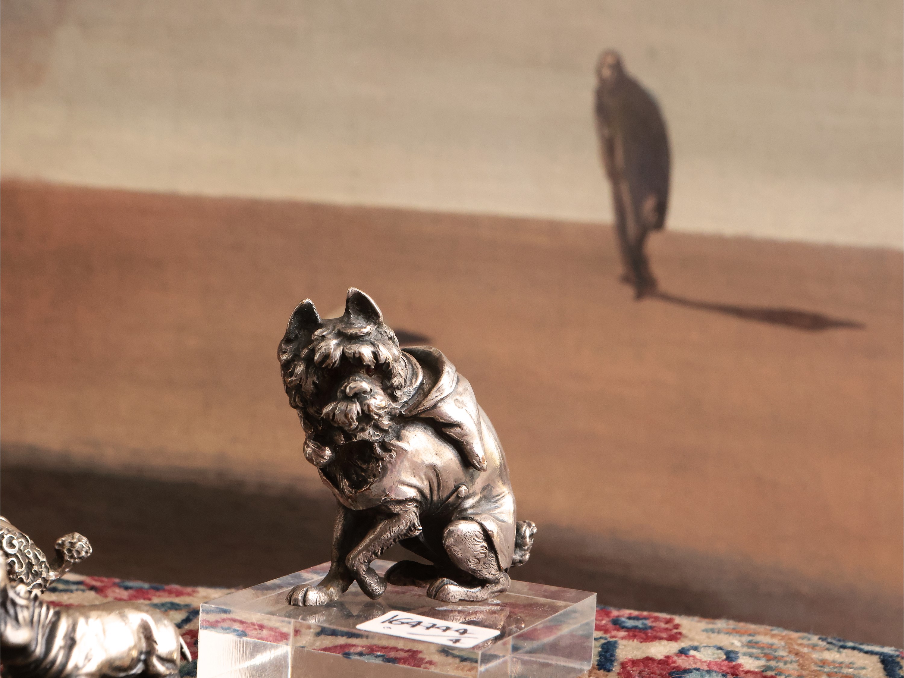 Tre piccoli animali in argento